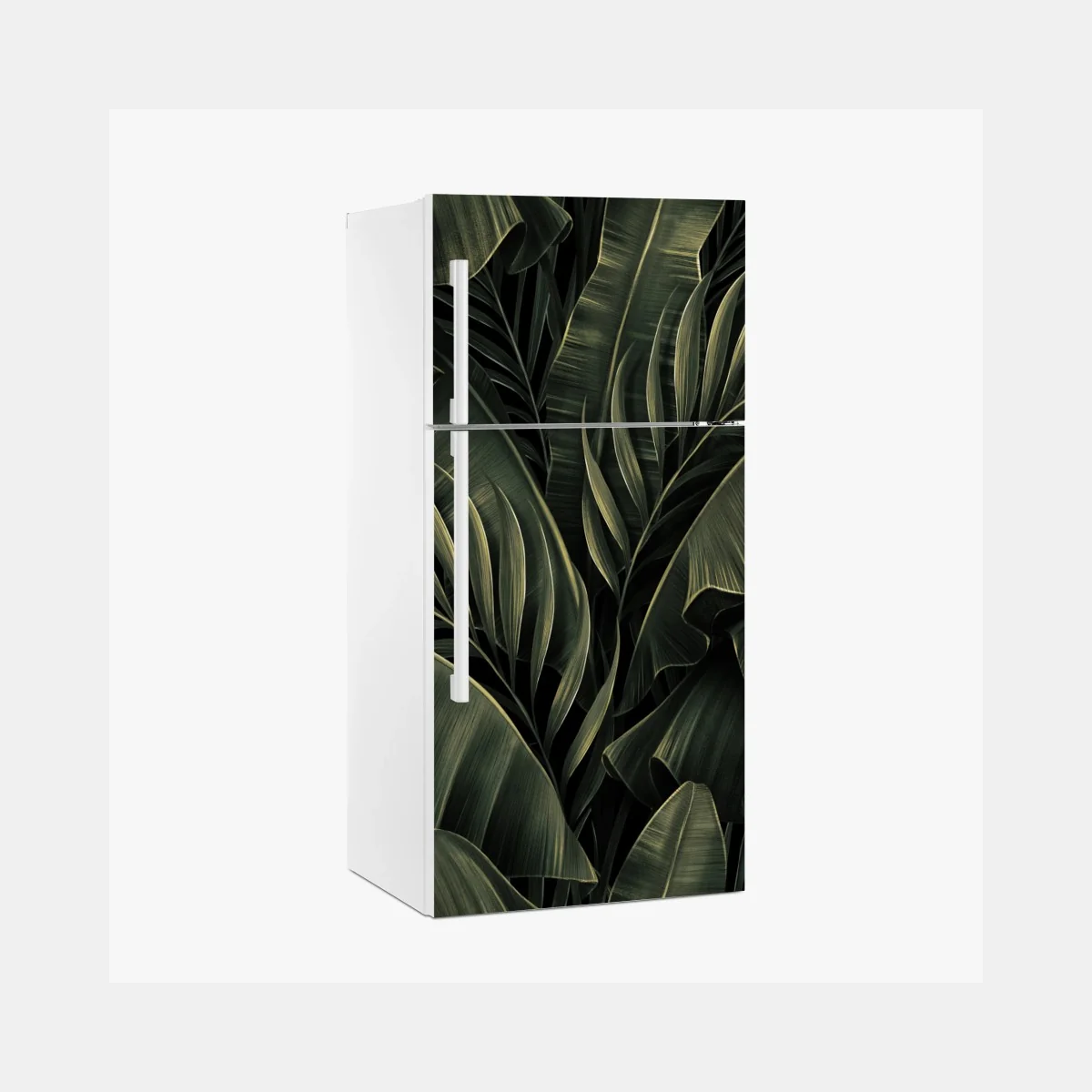 Sticker pour réfrigérateur feuillage tropical luxuriant vert profond – Wallnifity® Sticker pour réfrigérateur feuillage tropical luxuriant vert profond – Wallnifity®