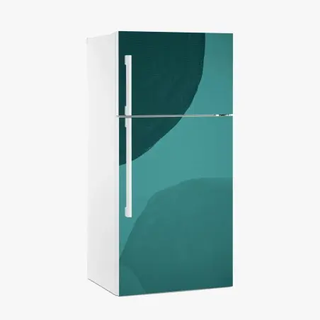 Sticker pour réfrigérateur composition abstraite verte minimaliste – Wallnifity®