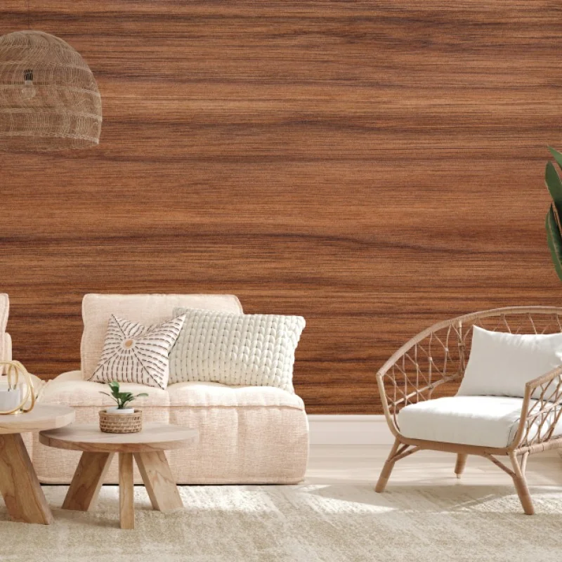 Papier peint panneau mural effet bois noyer chaleureux – Wallnifity®