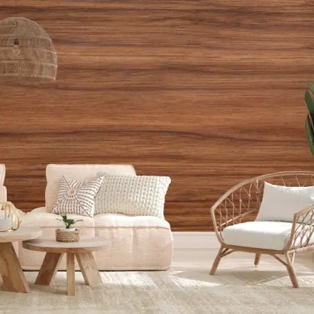 Papier peint panneau mural effet bois noyer chaleureux – Wallnifity®