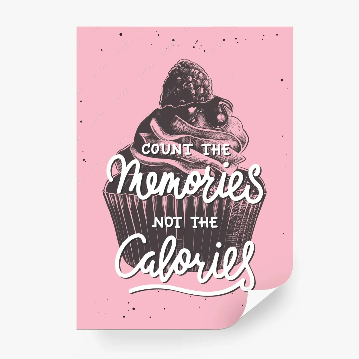 Papier peint comptez les souvenirs, pas les calories – Wallnifity®