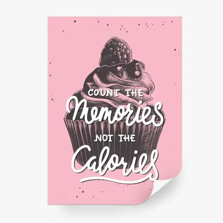 Papier peint comptez les souvenirs, pas les calories – Wallnifity®