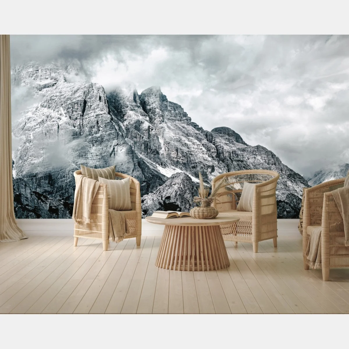 Papier peint montagne majestueuse sous ciel orageux – Wallnifity® Papier peint montagne majestueuse sous ciel orageux – Wallnifity®