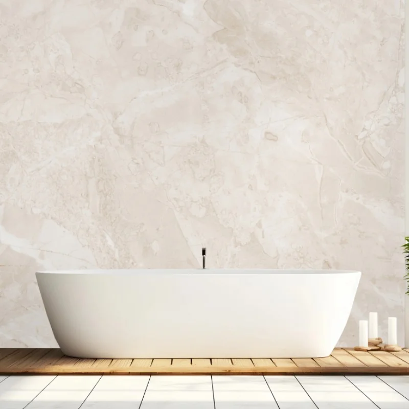 Papier peint marbre beige élégant pour intérieur moderne – Wallnifity®