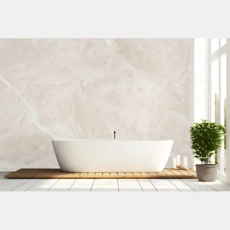 Papier peint marbre beige élégant pour intérieur moderne – Wallnifity®