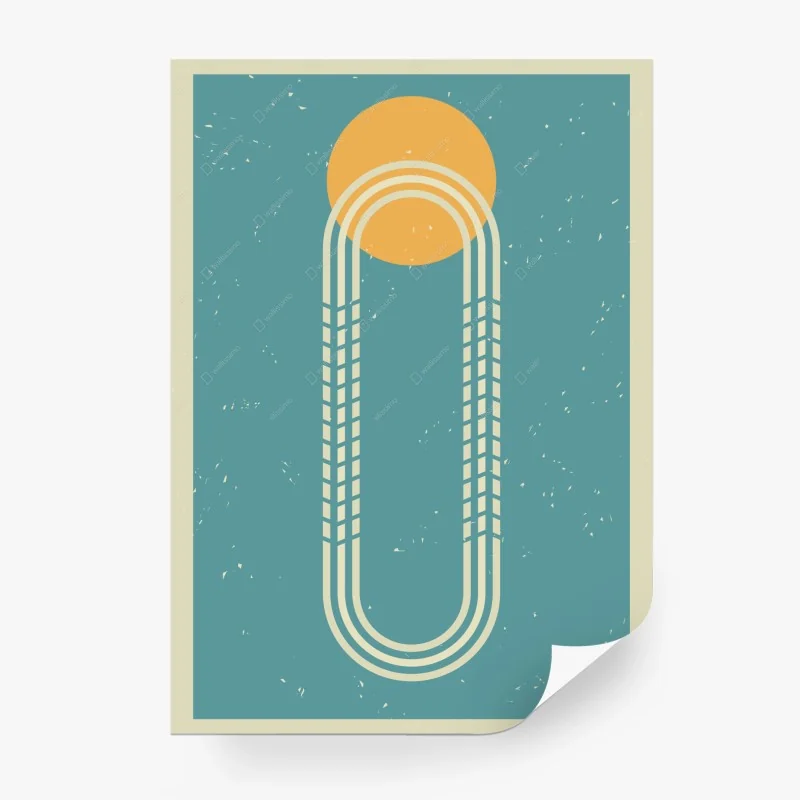 Papier peint arc solaire rétro minimaliste – Wallnifity®