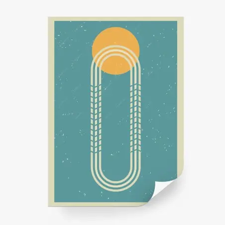 Papier peint arc solaire rétro minimaliste – Wallnifity®