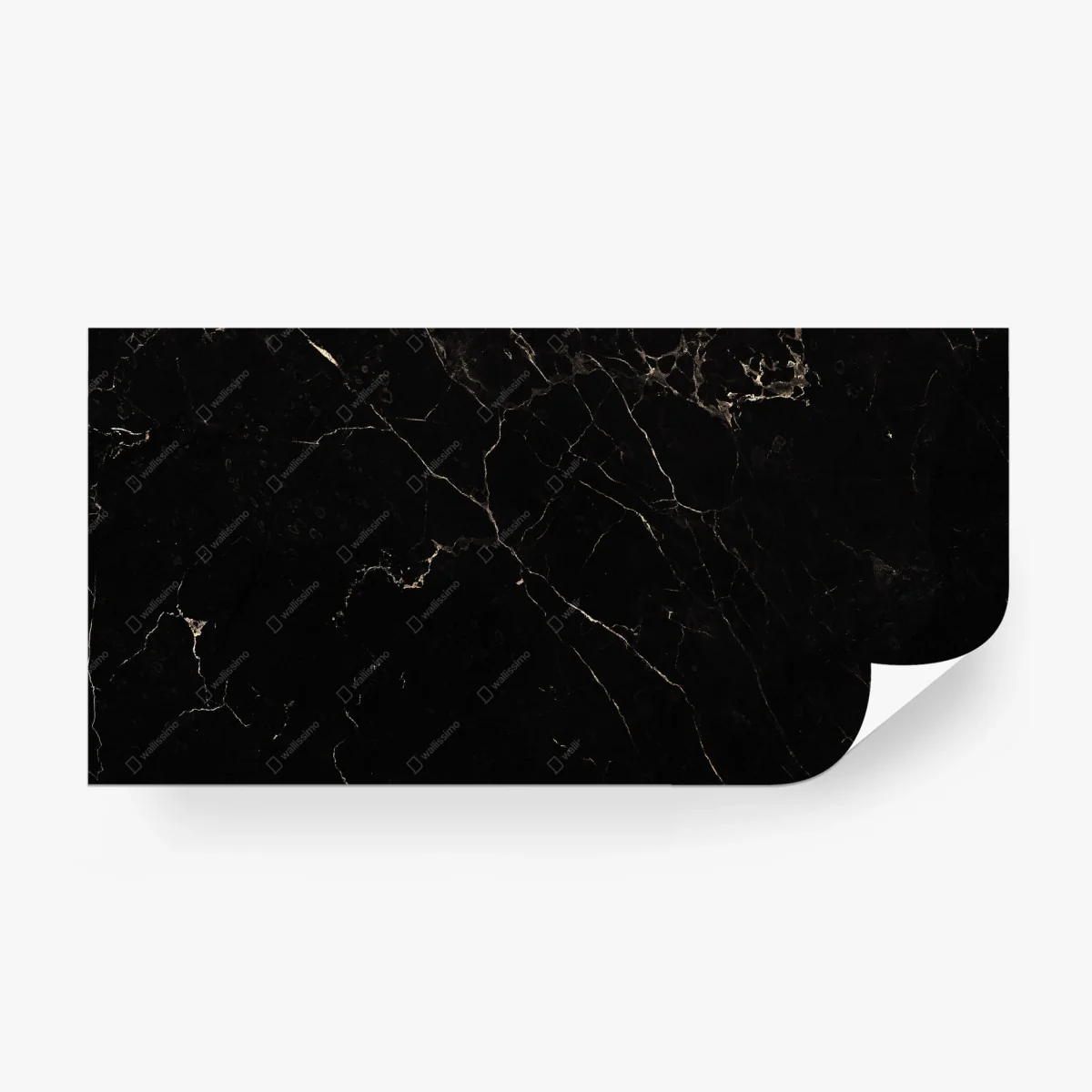 Papier peint marbre noir aux veines dorées – Wallnifity®