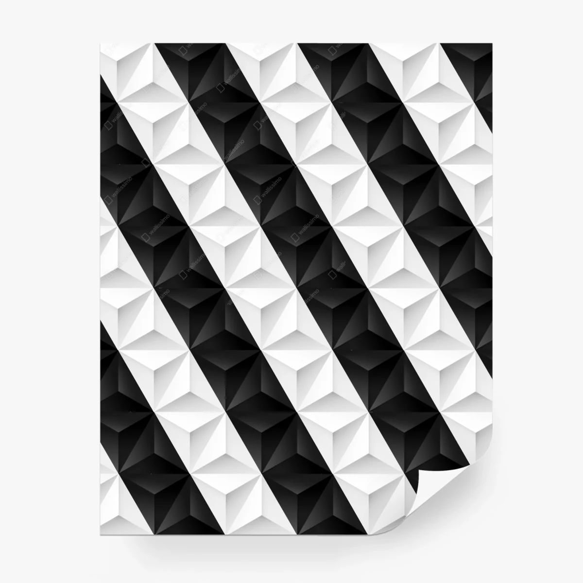 Papier peint motif géométrique monochrome en relief – Wallnifity®