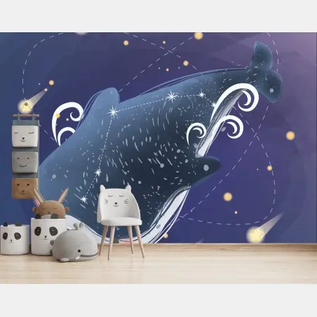 Papier peint baleine céleste onirique – Wallnifity®