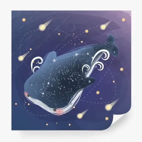 Papier peint baleine céleste onirique – Wallnifity®