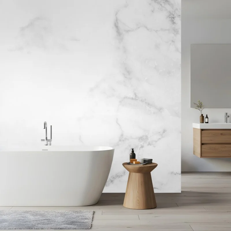 Papier peint marbre blanc élégant et minimaliste – Wallnifity® Papier peint marbre blanc élégant et minimaliste – Wallnifity®