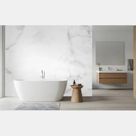 Papier peint marbre blanc élégant et minimaliste – Wallnifity®