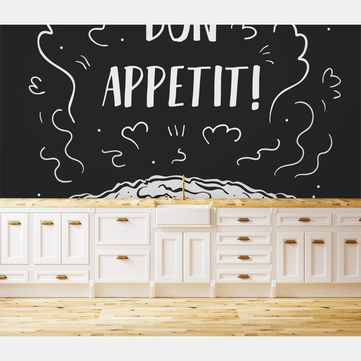 Papier peint bon appétit : illustration de tarte en style ardoise – Wallnifity® Papier peint bon appétit : illustration de tarte en style ardoise – Wallnifity®