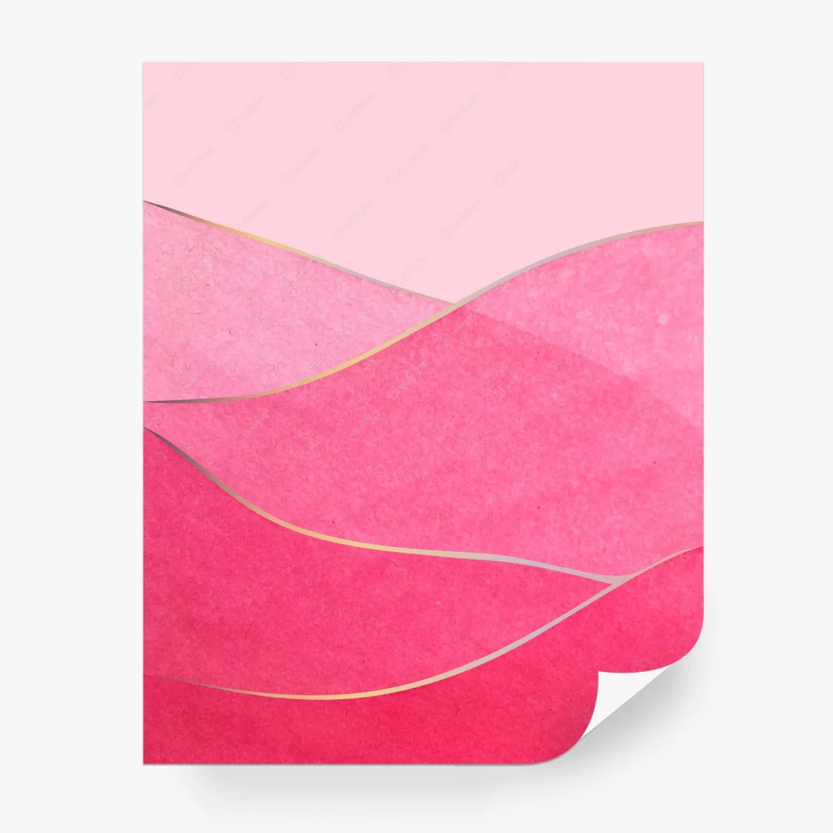 Papier peint vagues abstraites en nuances de rose – Wallnifity® Papier peint vagues abstraites en nuances de rose – Wallnifity®