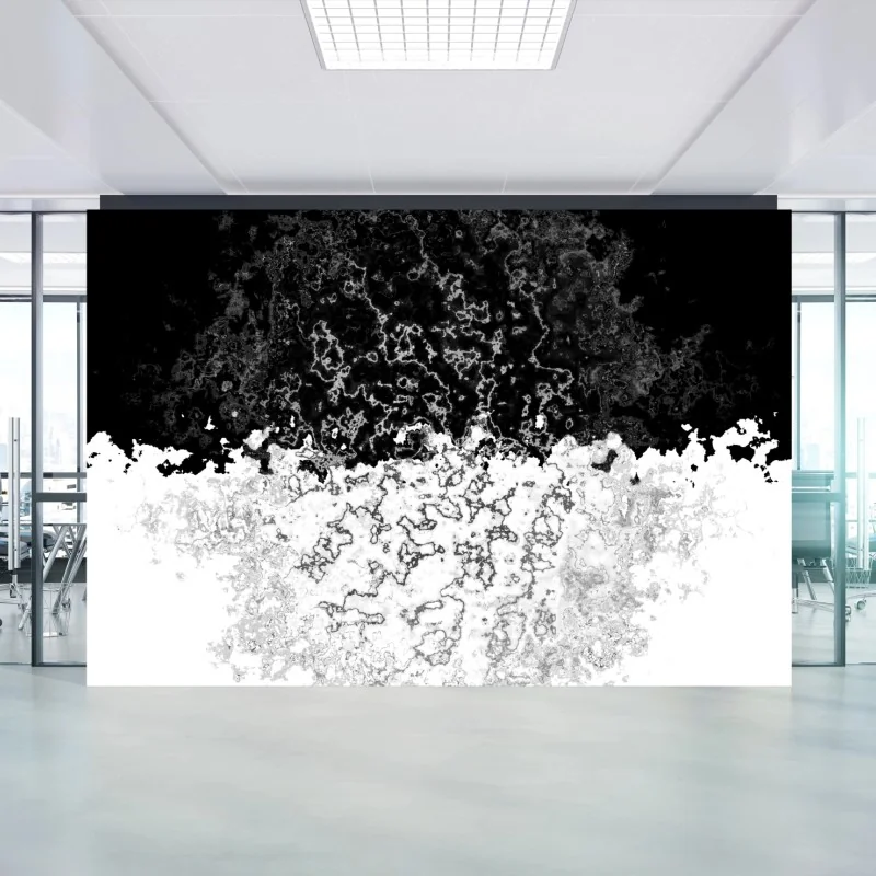 Papier peint contraste organique noir et blanc – Wallnifity® Papier peint contraste organique noir et blanc – Wallnifity®