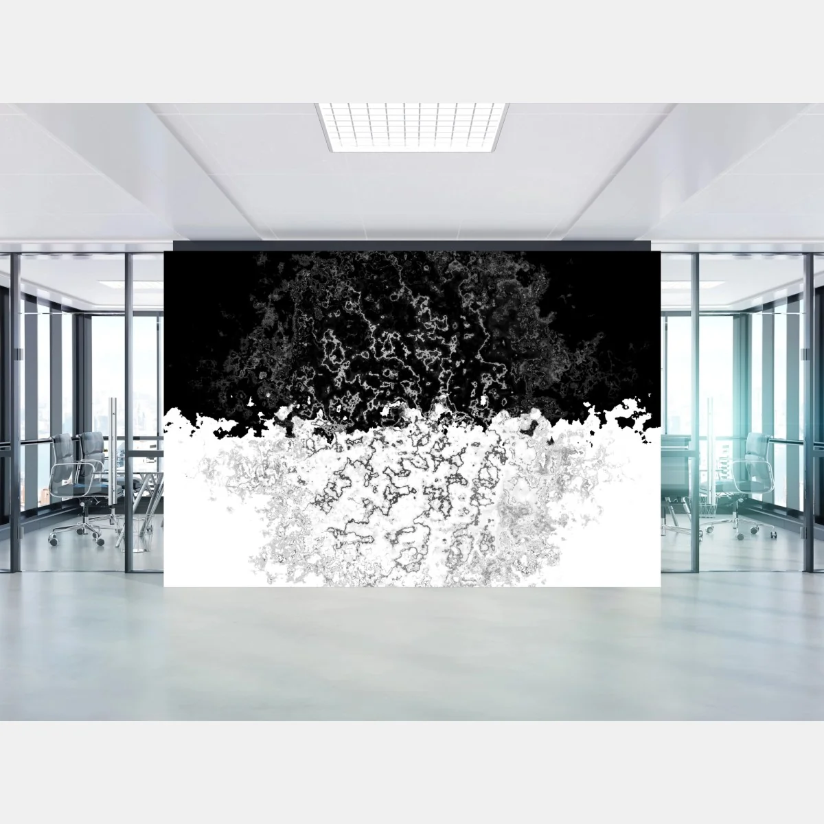 Papier peint contraste organique noir et blanc – Wallnifity® Papier peint contraste organique noir et blanc – Wallnifity®