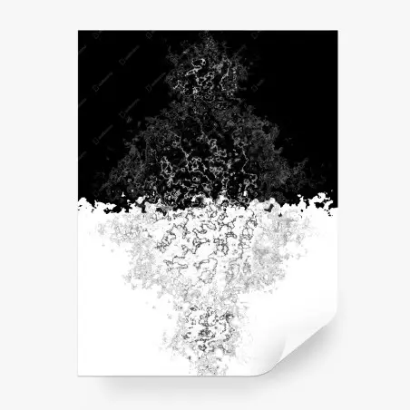 Papier peint contraste organique noir et blanc – Wallnifity®