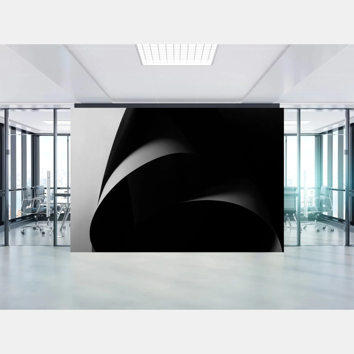 Papier peint courbes architecturales en noir et blanc – Wallnifity® Papier peint courbes architecturales en noir et blanc – Wallnifity®