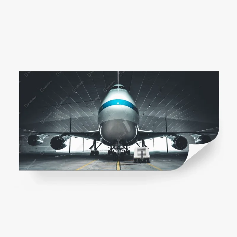 Papier peint gros-porteur majestueux dans son hangar – Wallnifity®