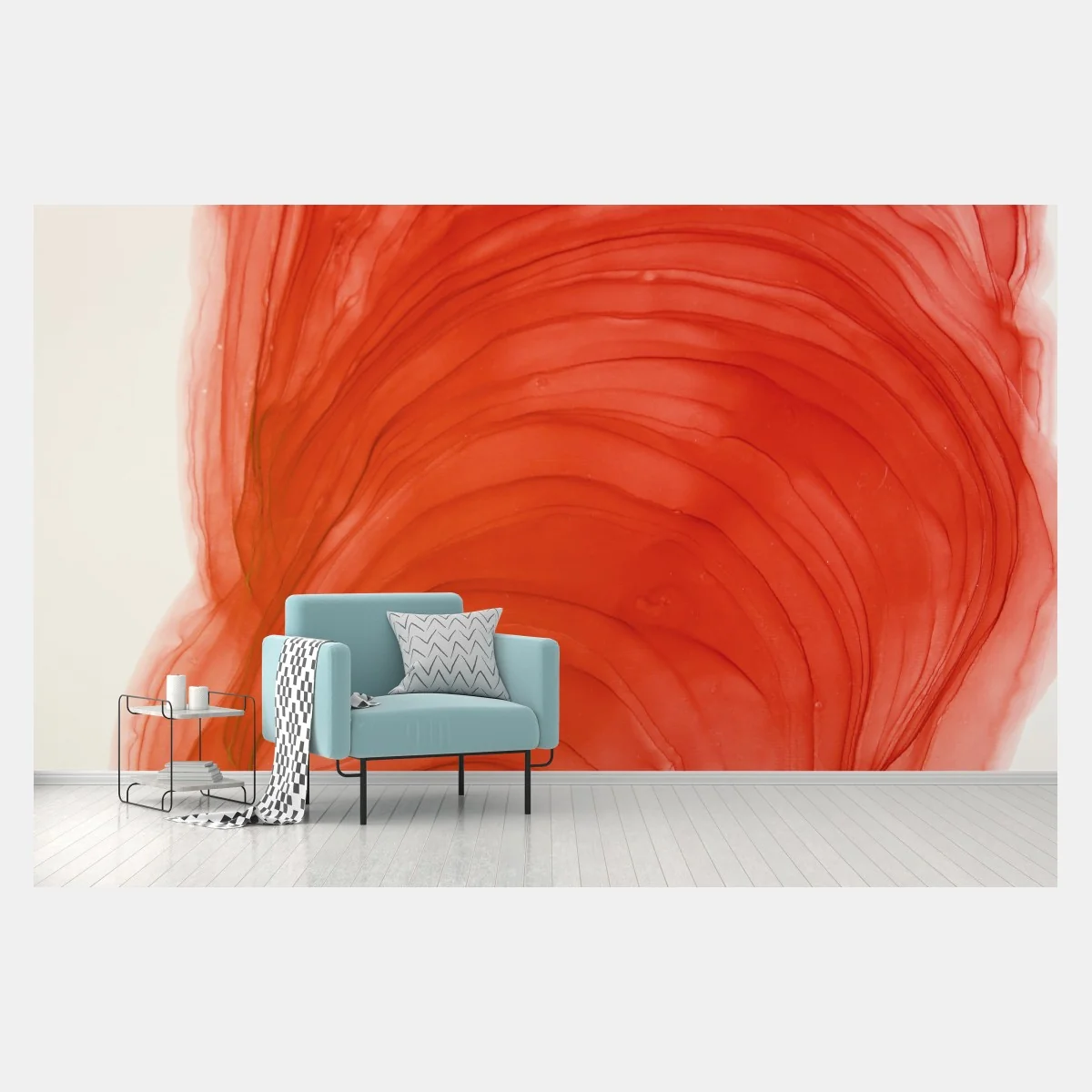 Papier peint vague organique rouge translucide – Wallnifity® Papier peint vague organique rouge translucide – Wallnifity®