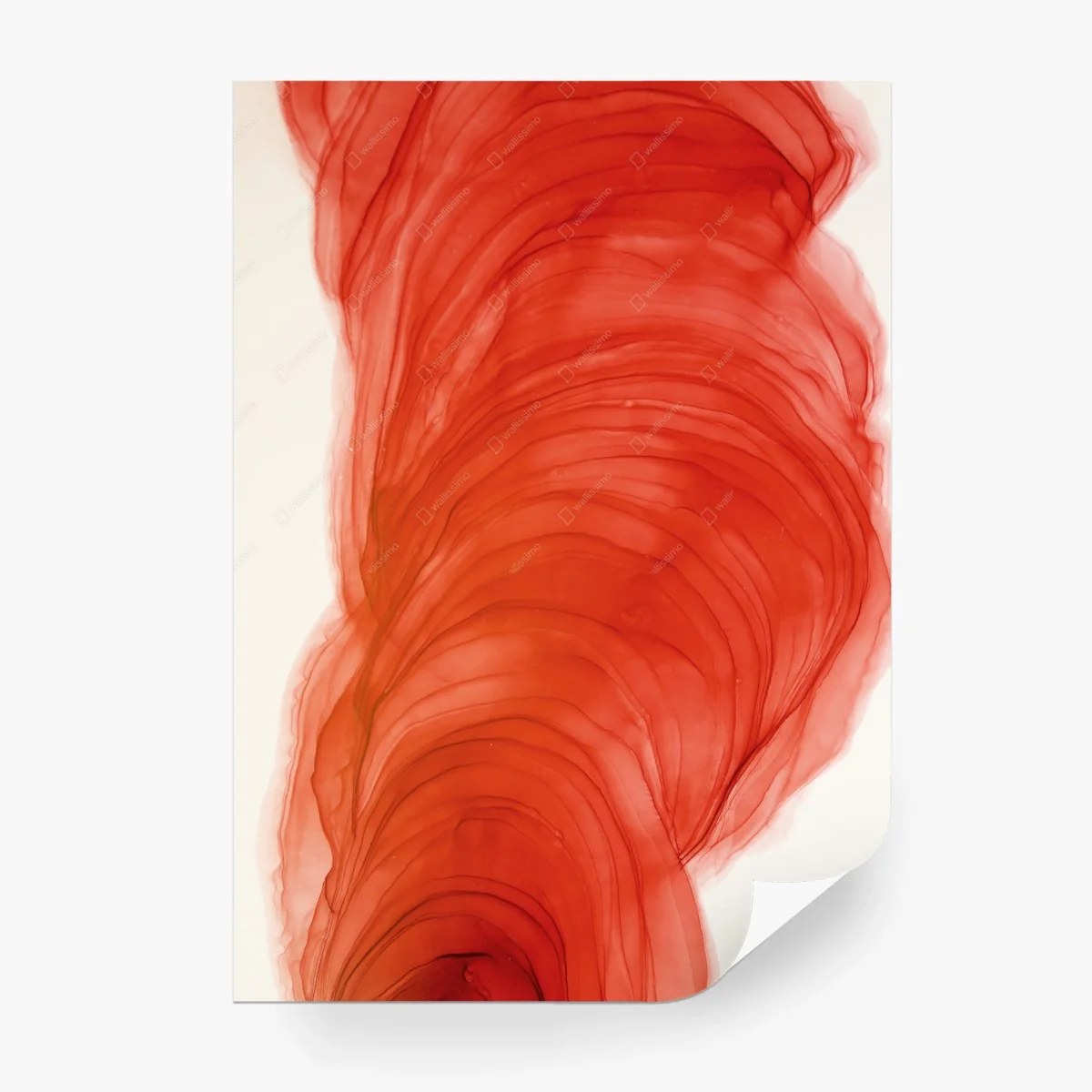 Papier peint vague organique rouge translucide – Wallnifity® Papier peint vague organique rouge translucide – Wallnifity®