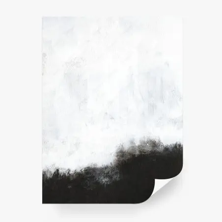 Papier peint horizon monochrome encre – Wallnifity®