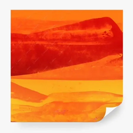 Papier peint paysage abstrait aux nuances orange et rouge – Wallnifity®