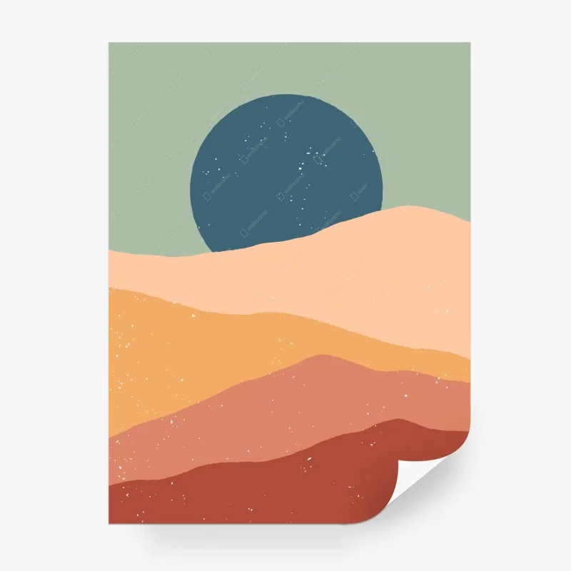 Papier peint horizon lunaire minimaliste aux dunes abstraites – Wallnifity® Papier peint horizon lunaire minimaliste aux dunes abstraites – Wallnifity®