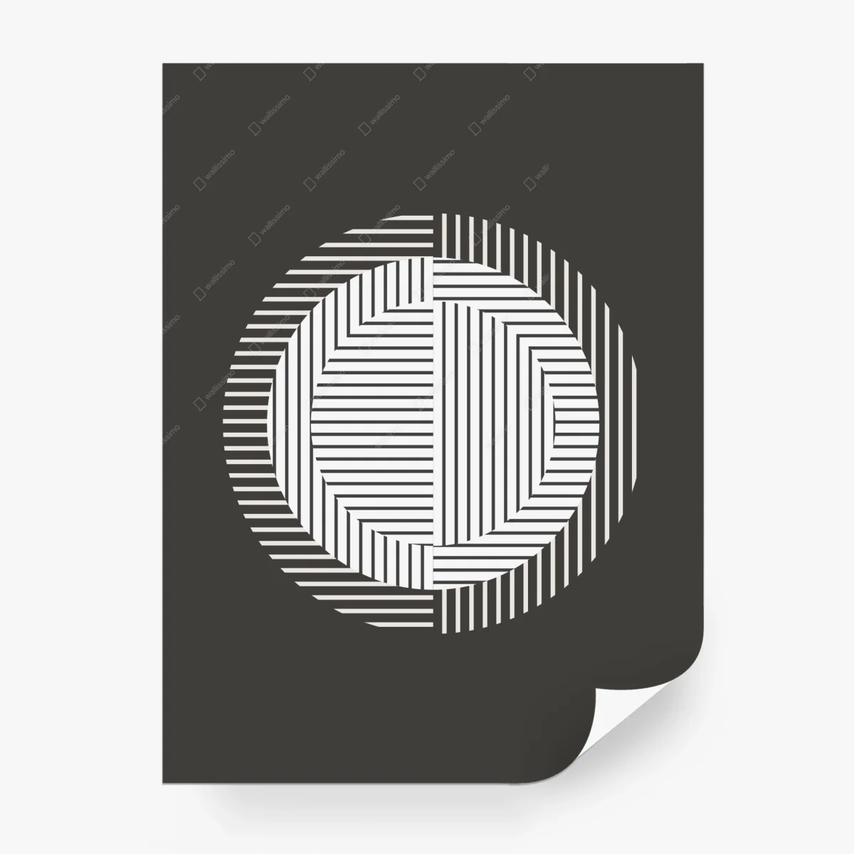 Papier peint composition géométrique op art en noir et blanc – Wallnifity® Papier peint composition géométrique op art en noir et blanc – Wallnifity®