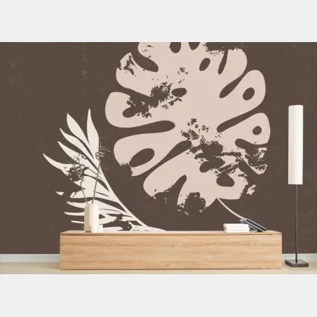 Papier peint illustration botanique bohème minimaliste – Wallnifity®