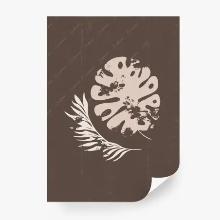 Papier peint illustration botanique bohème minimaliste – Wallnifity®