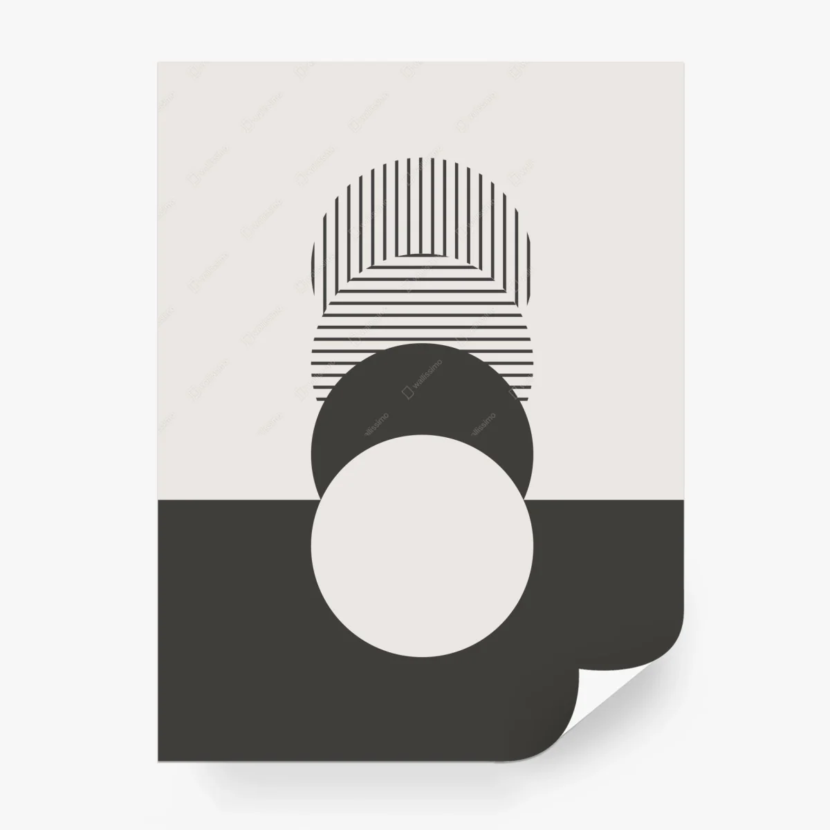Papier peint composition géométrique minimaliste en noir et blanc – Wallnifity® Papier peint composition géométrique minimaliste en noir et blanc – Wallnifity®