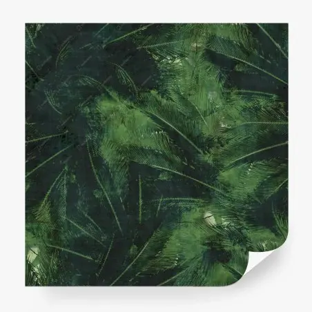 Papier peint feuillage tropical vert abstrait – Wallnifity®