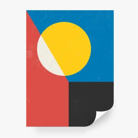 Papier peint composition géométrique aux couleurs vives – Wallnifity®