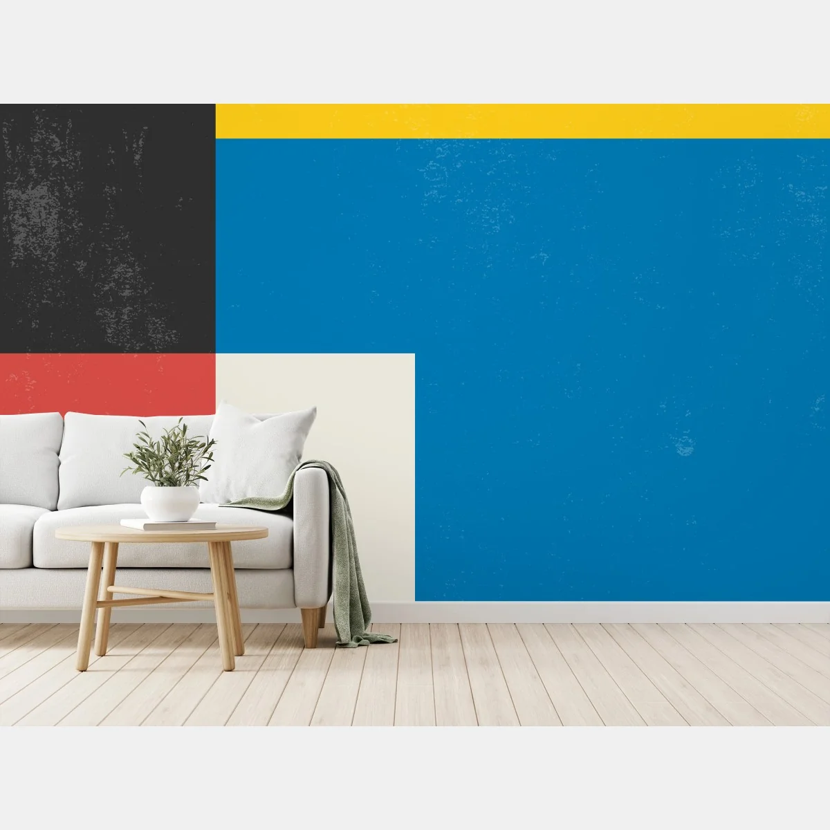 Papier peint composition géométrique minimaliste aux couleurs primaires – Wallnifity® Papier peint composition géométrique minimaliste aux couleurs primaires – Wallnifity®