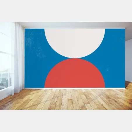 Papier peint composition géométrique aux couleurs vives – Wallnifity®