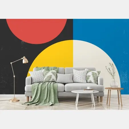 Papier peint composition géométrique minimaliste – Wallnifity®