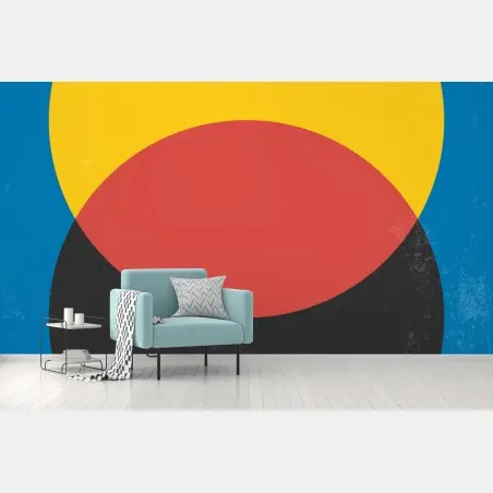 Papier peint composition circulaire minimaliste – Wallnifity®