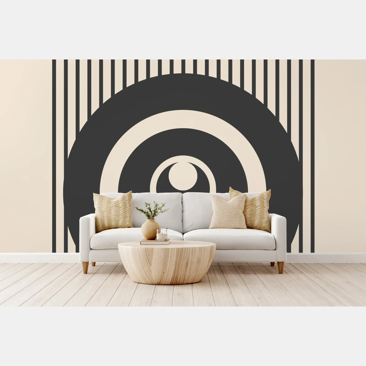 Papier peint motif géométrique rétro minimaliste – Wallnifity® Papier peint motif géométrique rétro minimaliste – Wallnifity®