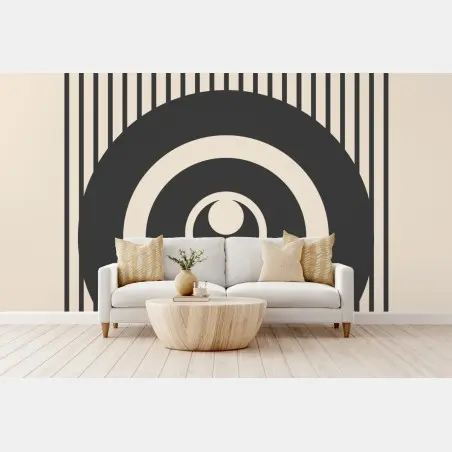Papier peint motif géométrique rétro minimaliste – Wallnifity®