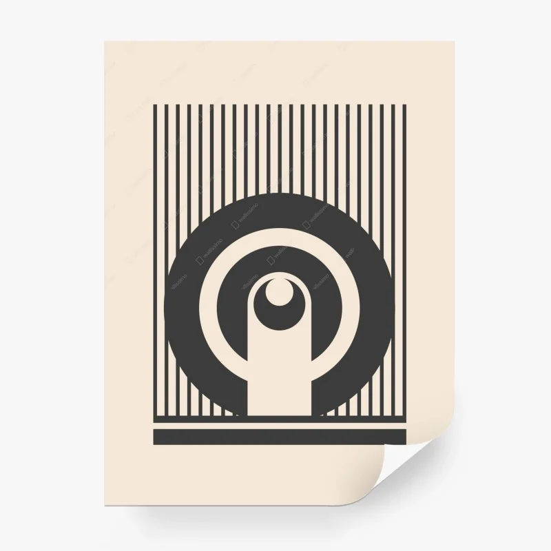 Papier peint motif géométrique rétro minimaliste – Wallnifity® Papier peint motif géométrique rétro minimaliste – Wallnifity®