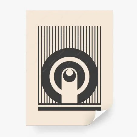 Papier peint motif géométrique rétro minimaliste – Wallnifity®
