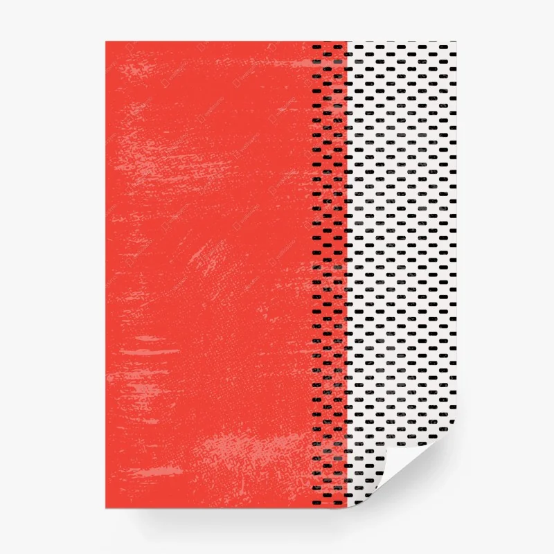 Papier peint composition abstraite rouge et blanche à motif perforé – Wallnifity® Papier peint composition abstraite rouge et blanche à motif perforé – Wallnifity®