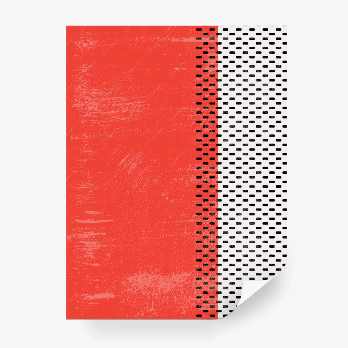 Papier peint composition abstraite rouge et blanche à motif perforé – Wallnifity® Papier peint composition abstraite rouge et blanche à motif perforé – Wallnifity®