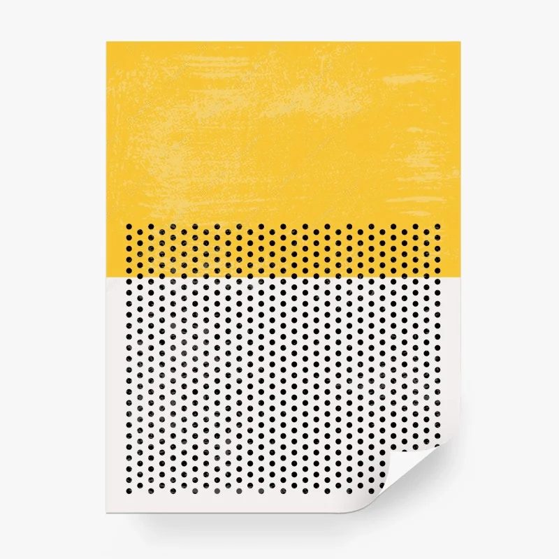 Papier peint composition graphique jaune et pois noirs – Wallnifity® Papier peint composition graphique jaune et pois noirs – Wallnifity®