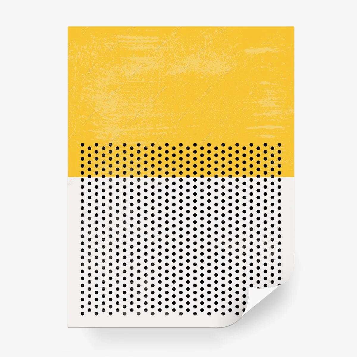 Papier peint composition graphique jaune et pois noirs – Wallnifity® Papier peint composition graphique jaune et pois noirs – Wallnifity®