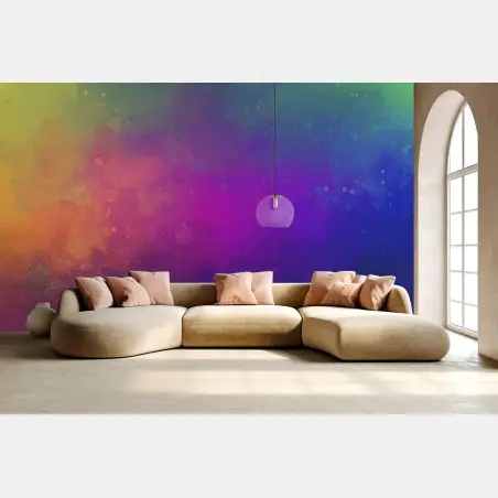 Papier peint explosion de couleurs abstraites – Wallnifity®