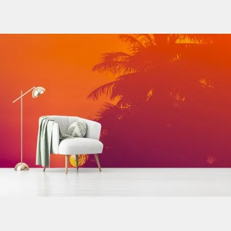 Papier peint coucher de soleil vintage en Thaïlande – Wallnifity®