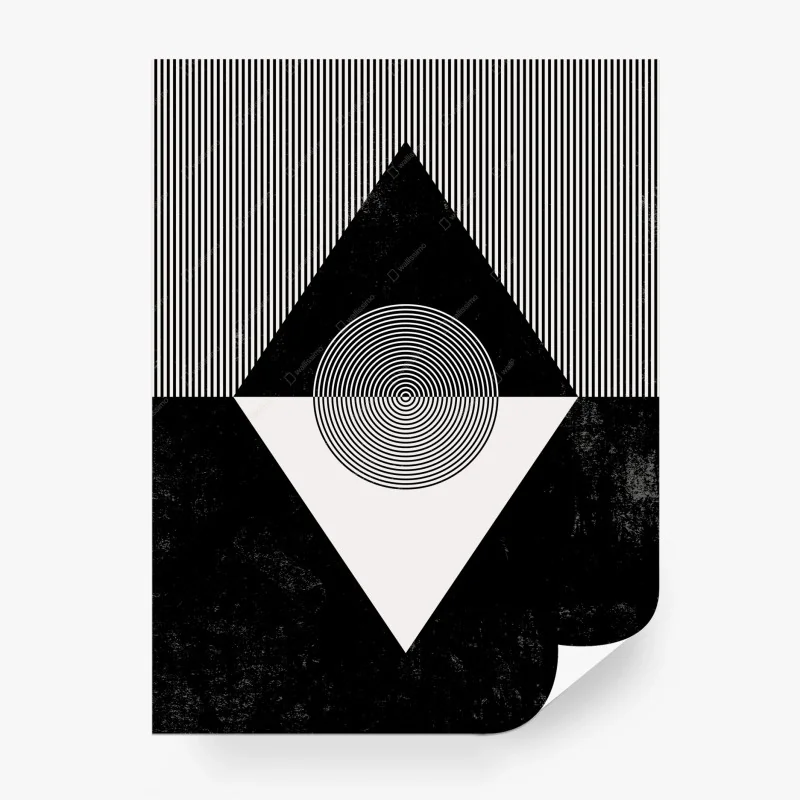 Papier peint composition géométrique monochrome – Wallnifity®